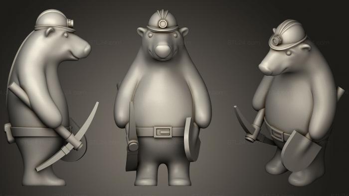 Figurines simple (Stylized Bear107, STKPR_1536) 3D models for cnc